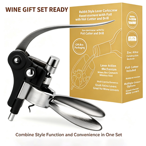 Cavatappi a Forma di Coniglio in Lega di Zinco per Uso Domestico, Set Completo di Accessori per Aprire Bottiglie di <span class=keywords><strong>Vino</strong></span> per Feste - Product Image 4