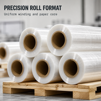 Film étirable nano LLDPE transparent YD PACK 500 mm x 300 m 20 µm pour palettes, 6 rouleaux/boîte, format de rouleau de précision, fabricant chinois