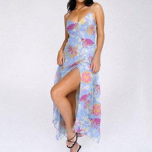 Nuevo Vestido Maxi Casual de Playa con Estampado y Botones, Diseño Calado, Tipo Camisola, Hecho a Medida con 100% Madera Sostenible - Product Image 4