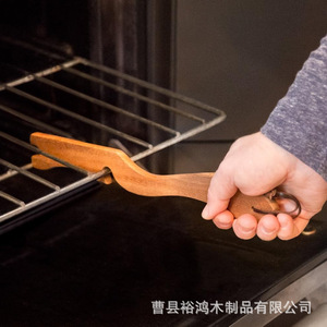 Wooden Oven Rack <b>Puller</b> 33x4cm Reusable Kitchen Tool For Safe Handling - Product Image 2