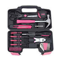 Boîte à outils manuelle en acier au carbone de 39 pièces, ensemble d'outils combinés pour la maison, kit de réparation portable, garantie d'un an
