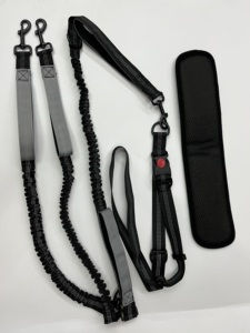 Laisse double pour chien mains libres en nylon OEM avec poignées rembourrées, anti-emmêlement et amortisseur de chocs - Product Image 6