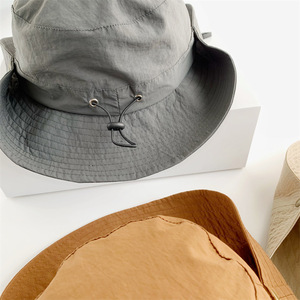 2025 enfants casquettes de <span class=keywords><strong>soleil</strong></span> 52-54 écoliers voyage <span class=keywords><strong>Camping</strong></span> randonnée activités de plein air solide cordon seau casquette chapeau pour garçons filles - Product Image 4