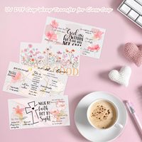 4 Fogli Personalizzati con Fiori Biblici UV per Trasferimenti su Tazze da 16 OZ, Citazioni Ispiratrici Floreali, Versetti Biblici, Regali Cristiani Impermeabili
