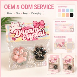 Wholesale Kawaii <b>Squishy</b> Stress Toy Transparent Glitter Hand Squeeze Sensory Fidget Gift Party Favors 14+ Years OEM/ODM Custom - Product Image 3