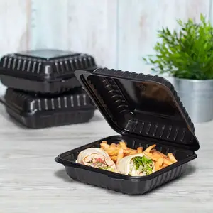 Nhanh Chóng Thực Phẩm Bao Bì Hộp Takeout Container Bữa Ăn Prep Nhựa Microwavable Thực Phẩm Container Dùng Một Lần Container Cho Thực Phẩm Giao Hàng