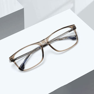 Occhiali <span class=keywords><strong>da</strong></span> Lettura Unisex HBK con Montatura Quadrata Completa, Stile Retrò, Ultra-Leggeri, Lenti Piatte TR, Aste in Acetato, Stile Streetwear - Product Image 1