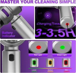 เครื่องดูดฝุ่นในรถยนต์แบบ4-in-1, 20000Pa พลังงานสูงแบบพกพาชาร์จไฟได้เครื่องดูดฝุ่นมือถือขนาดเล็ก - Product Image 4