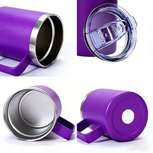 Vaso Térmico de Alta Calidad con Logotipo Personalizado OEM de 14 oz, <span class=keywords><strong>Taza</strong></span> con Asa, <span class=keywords><strong>Taza</strong></span> Navideña de Café Personalizada, Termos 3D de Una Pieza - Product Image 4