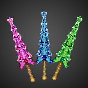 Épée de Noël en plastique LED de 23 pouces avec cristaux, pour adultes et enfants, fournitures de fête, jouets lumineux durables pour la décoration de la maison/du club en période des fêtes - Product Image 2