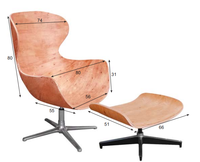Chaise ergonomique moderne à bascule en bois avec appui-tête réglable, en cuir ou tissu, pour bureau, jeux, maison, hôpital, hôtel