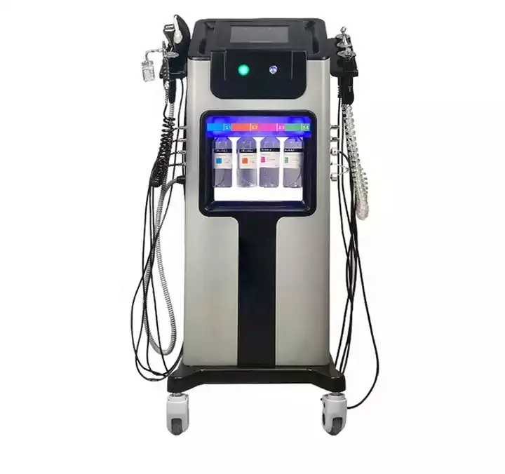 Aqua Peeling-máquina de belleza para el cuidado de la piel, chorro Facial, microdermoabrasión, ultrasónico, RF, agua, oxígeno, H2O2, 10 en 1