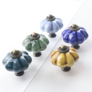 Poignée de meuble <span class=keywords><strong>Vintage</strong></span> à trou unique, poignée de porte d'armoire à vêtements, poignée de vieille citrouille - Product Image 2
