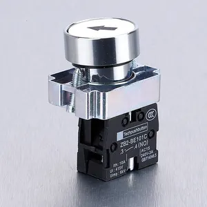 GXB2-BA3341 White Round Head with arrow 22-30mm 1No Flush Momentary Big Plastic Push Button Switch