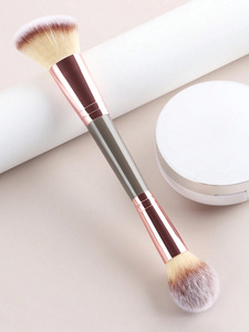 Précision Durable Double extrémité <span class=keywords><strong>pinceau</strong></span> de maquillage poudre brosse fond de teint mélangeur correcteur Blush brosses manche en plastique pour le visage - Product Image 6