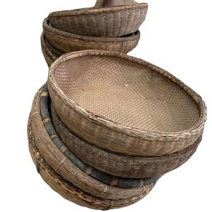 Китайская антикварная настенная плетеная Экологически чистая Корзина из ротанга - Product Image 1
