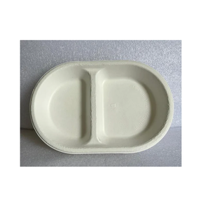 Vaisselle jetable de canne à sucre durable de qualité standard plateaux de repas à 4 compartiments pour les couverts d'événement d'Inde - Product Image 2