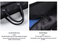 Sac à main pour ordinateur portable en tissu Oxford pour homme, fermeture éclair, imperméable, léger, portable, durable, confortable, grand format