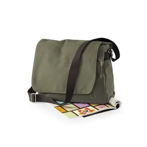 Sac de transport vintage en toile, merchandising personnalisé - Product Image 4