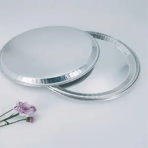 Various Sizes Disposable Pie Pans 7/8/9 Round Oven Safe Aluminum Foil Pizza Trays Foil Container For Food