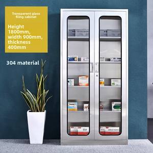 Tavolo per Diagnosi e Trattamento Estetico Dentale con Armadietto per Dispensazione di Medicinali, Mobile Basso, Realizzato in Acciaio Inossidabile. - Product Image 2