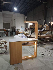 Factory Hot Sell Beauty <b>Nail</b> Salon Furniture Modern Luxury <b>Nail</b> Tables with LED Light & <b>Nail</b> Dust Collector for <b>Nail</b> Salon - Product Image 5