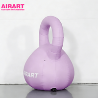 Kettlebell gonflable géant pour événements sportifs, modèle de ballon kettlebell gonflable personnalisé pour accessoires de scène