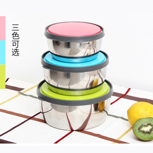 Stainless Steel Food <b>Container</b> Rectangle Clip On Lid Leak Proof Airtight Set For Travel - Product Image 2