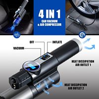 Penyedot Debu Genggam Elektrik Nirkabel USB Basah Kering, Ringan, Portabel, Daya Hisap Kuat, Filter HEPA, Layar OLED, untuk Mobil