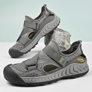 2025 nouvelles chaussures en maille à coupe basse pour hommes respirantes pour fermeture Velcro pratique anti-dérapant anti-dérapant résistant à la flexion pour <span class=keywords><strong>Wal</strong></span> lent - Product Image 6