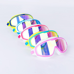 Children Swimming Goggles Pc Lens Mirror Coated Anti Fog Anti Uv <b>Large</b> <b>Frame</b> Waterproof High Definition For Kids - Product Image 3