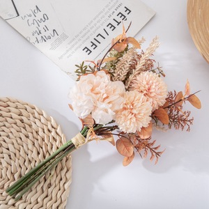 ช่อดอกไม้ประดิษฐ์ CallaFloral สีพีช ดอกโบตั๋น ดอกแดนดิไลออน สำหรับตกแต่งงานแต่งงาน ตกแต่งบ้าน แขวนผนัง รุ่น CF01220 - Product Image 3