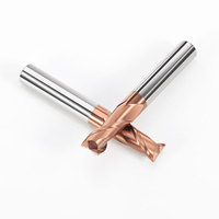 HANDERK Harga Kompetitif HRC55 Square Nose Milling Cutter Solid Carbide 2Flute Flat End Mills OEM Bersertifikasi ISO9001 Mesin CNC