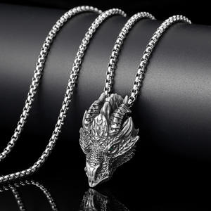 BOYI avrupa amerikan erkek tarzı Hip-hop kolye Punk hayvan ayı kolye paslanmaz çelik kazak zinciri moda kolye - Product Image 6