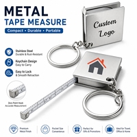 Aanpasbare sublimatie meetlint cadeau met aangepaste laserprint logo 1,3 meter, draagbare metalen meetlint sleutelhanger