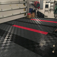 Dalles de sol modulaires carrées colorées 40x40x1.8cm en plastique PP PVC pour garage, atelier et detailing automobile