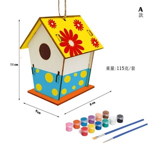 Kit de carillon éolien DIY Bird House <span class=keywords><strong>pour</strong></span> enfants Fun Arts et artisanat en bois <span class=keywords><strong>pour</strong></span> <span class=keywords><strong>construire</strong></span> et peindre Excellent <span class=keywords><strong>pour</strong></span> les arbres à <span class=keywords><strong>chat</strong></span> et les grattoirs - Product Image 2