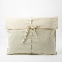 Sac à poussière jetable en coton écologique avec rabat pour emballage cosmétique et chaussettes