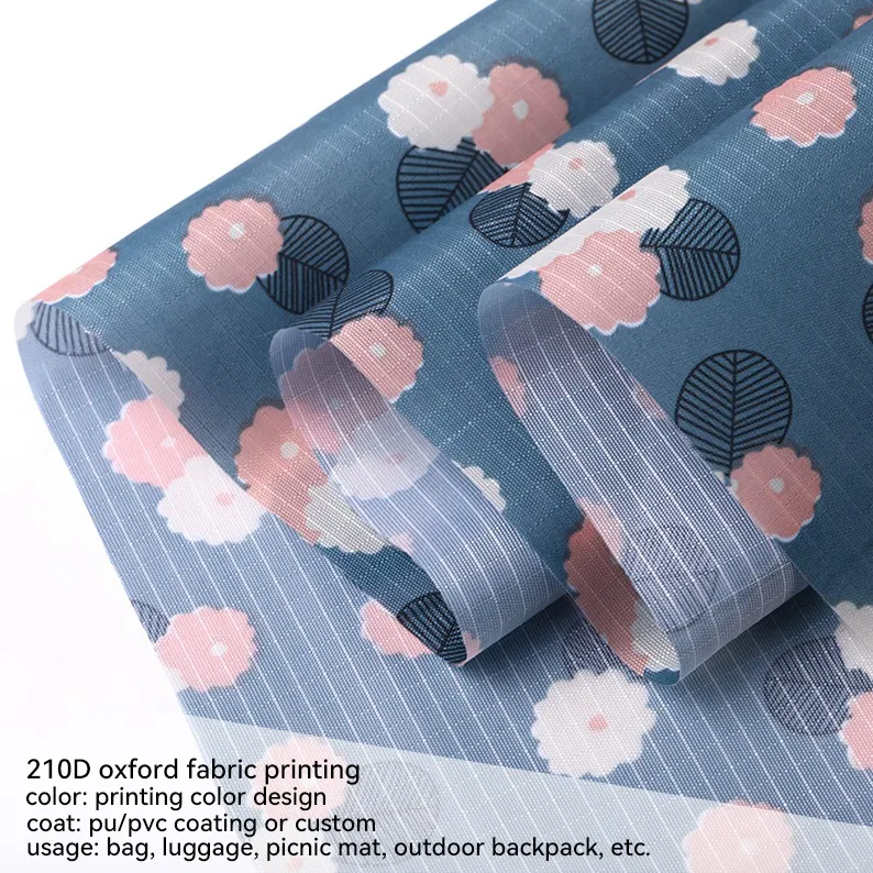 High Quality Waterproof Polyester Oxford Custom Digital Printed 600D 900D 300D Oxford Bag Fabrics