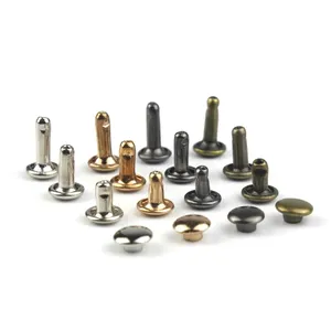 Brass OR IRON Double Cap Rivet stud handpress rivets Spot rivet studs Brass Rivets for Leather , Fabric ,shoes hat