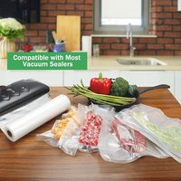 Sacs et rouleaux de mise sous vide gaufrés en nylon PA texturé, personnalisés, pour emballage alimentaire en plastique, avec fermeture à rouleau