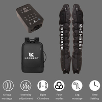 Bottes de massage à compression d'air pour la thérapie des jambes, 8 chambres, drainage lymphatique des jambes, manchon anti-THC avec pompe