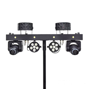 T-바 디제이 조명 공연 바 4 개 40w 이동 헤드 Rgbw + 세척 바 + 더비 전문 휴대용 Led 무대 조명 스탠드 - Product Image 1