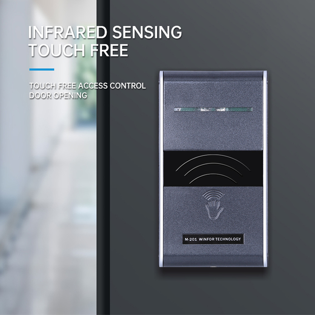 Modern Adjustable Sensing Distance Touch-Free Infrared Induction Automatic Door Exit Button Switch Access Control Set