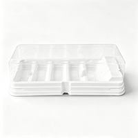 Boîte d'emballage alimentaire carrée en PET transparent de qualité alimentaire avec couvercle, personnalisable pour pain, pâtisserie, boulangerie