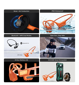 Écouteurs de sport Doogee BoneAir Swim IP68 étanches avec mode BT+MP3 pour la natation - Product Image 5