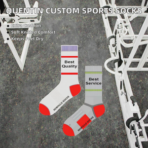 Calcetines de Punto Personalizados de Alta Calidad a Bajo Precio para Hombre, con Logotipo en el Puño, para Tenis, Baloncesto y Running - Product Image 2