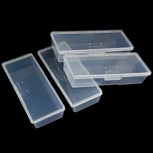 Clear Plastic Box Storage Case For Organizing Professional Pedicure Manicure Kit and Nail Supplies