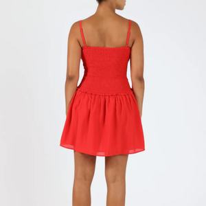 ชุดเดรสชายหาดฤดูร้อนสำหรับผู้หญิง แบรนด์ OEM รับทำโลโก้ตามสั่ง สายเดี่ยวเซ็กซี่ แต่งระบายเล็กน้อย ยืดหยุ่น น่ารัก หวาน สไตล์ลำลอง - Product Image 2