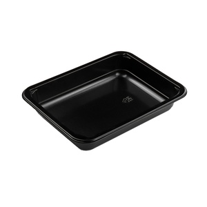 Barquette en plastique CPET recyclable de 850 ml pour la vente en gros, boîte à lunch jetable, procédé thermoformage, pour biscuits, sushis, salades, aliments pour animaux de compagnie, usines - Product Image 1